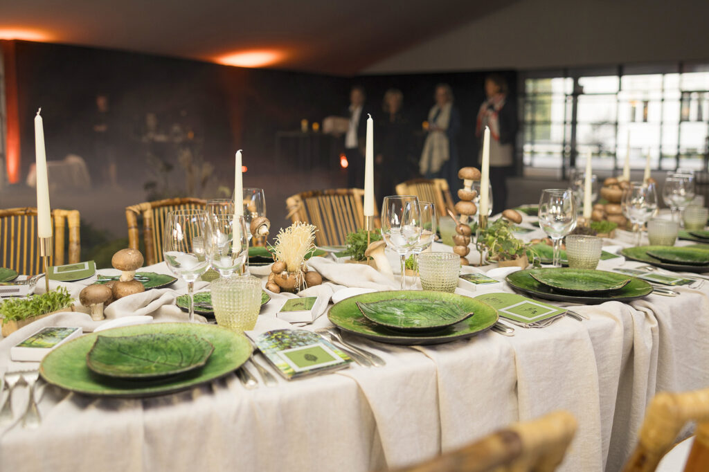 Decoration automne Event table Drogenbos_Chou et Tournesol et Choux de Bruxelles